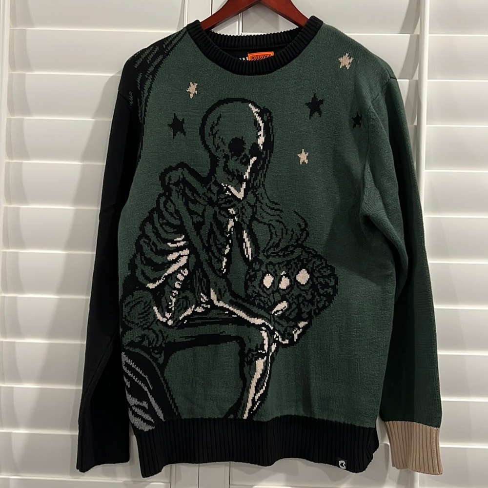 Christmas or Halloween sweater.  Creepy Company Beistle collection